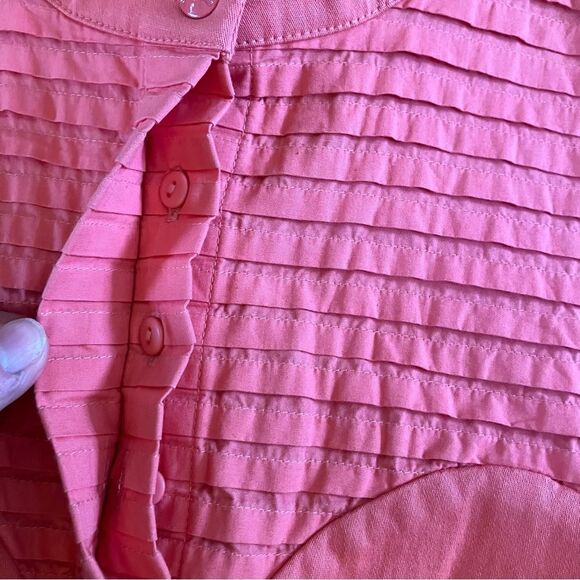 Preen Thornton Bregazzi Coral Pink Cotton Tailored Structured Sundress Large - Picture 4 of 15